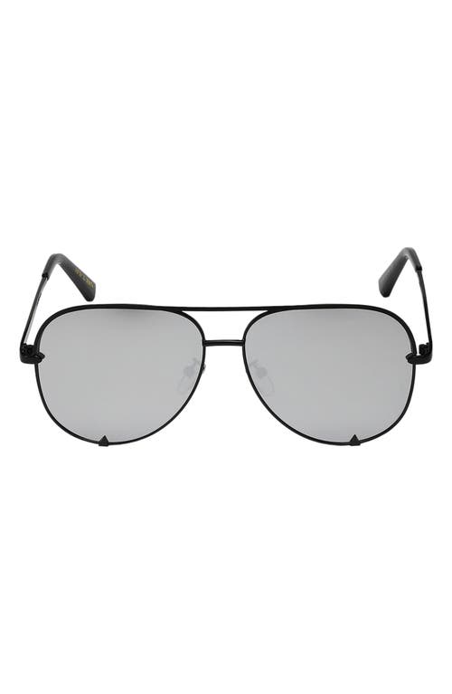 Shop Fifth & Ninth Walker 61mm Polarized Aviator Sunglasses In Black/silver