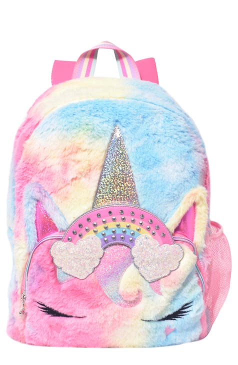 Nordstrom - Under One Sky Kids' Plush Faux Fur Hooded Backpack