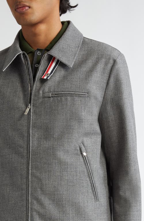 Shop Thom Browne Fit 2 Wool Hopsack Golf Jacket In Medium Grey