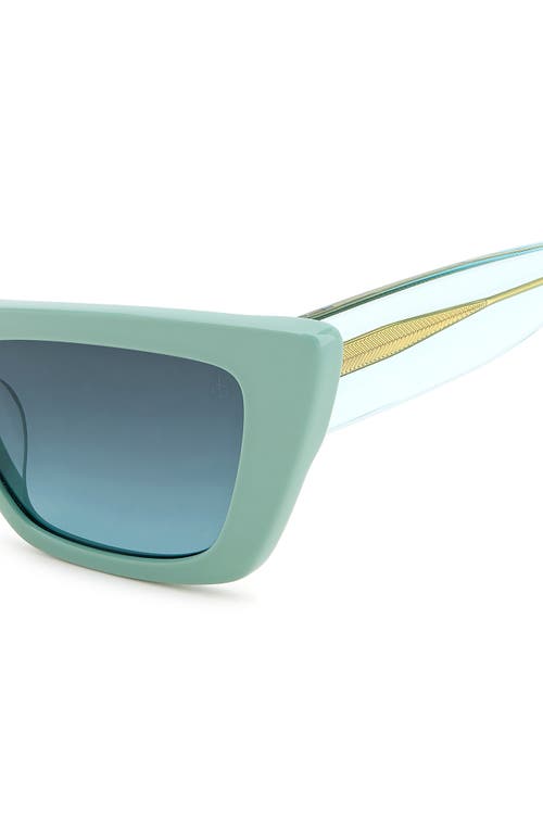 Rag & Bone 53mm Cat Eye Sunglasses In Green/gray Shaded Green