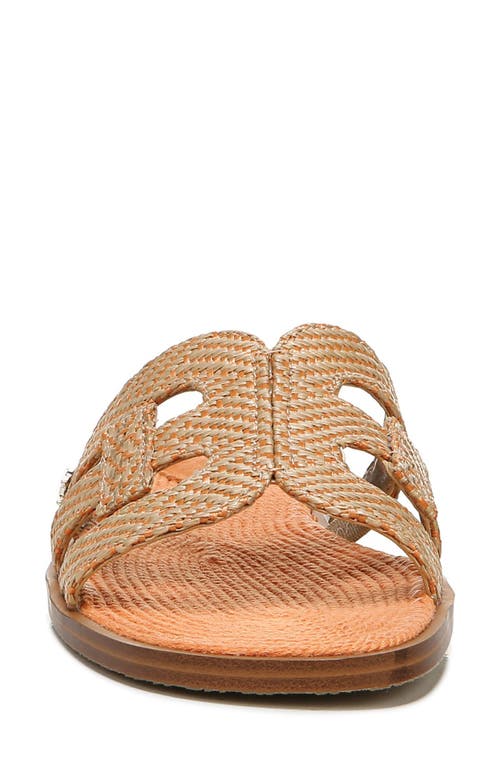 Shop Sam Edelman Woven Bay Slide Sandal In Natural/sunset Orange