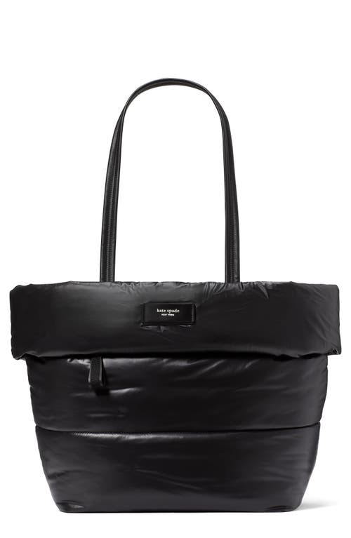 large choux puffy tote in Black