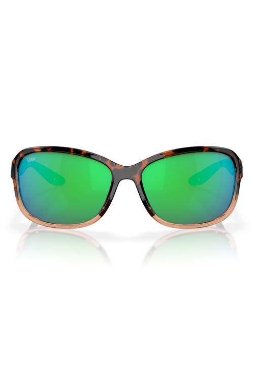 Costa Del Mar Seadrift 58mm Polarized Square Sunglasses in Green at Nordstrom