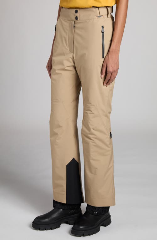 Moncler Technical Primaloft Gore-tex Ski Trousers In Camel