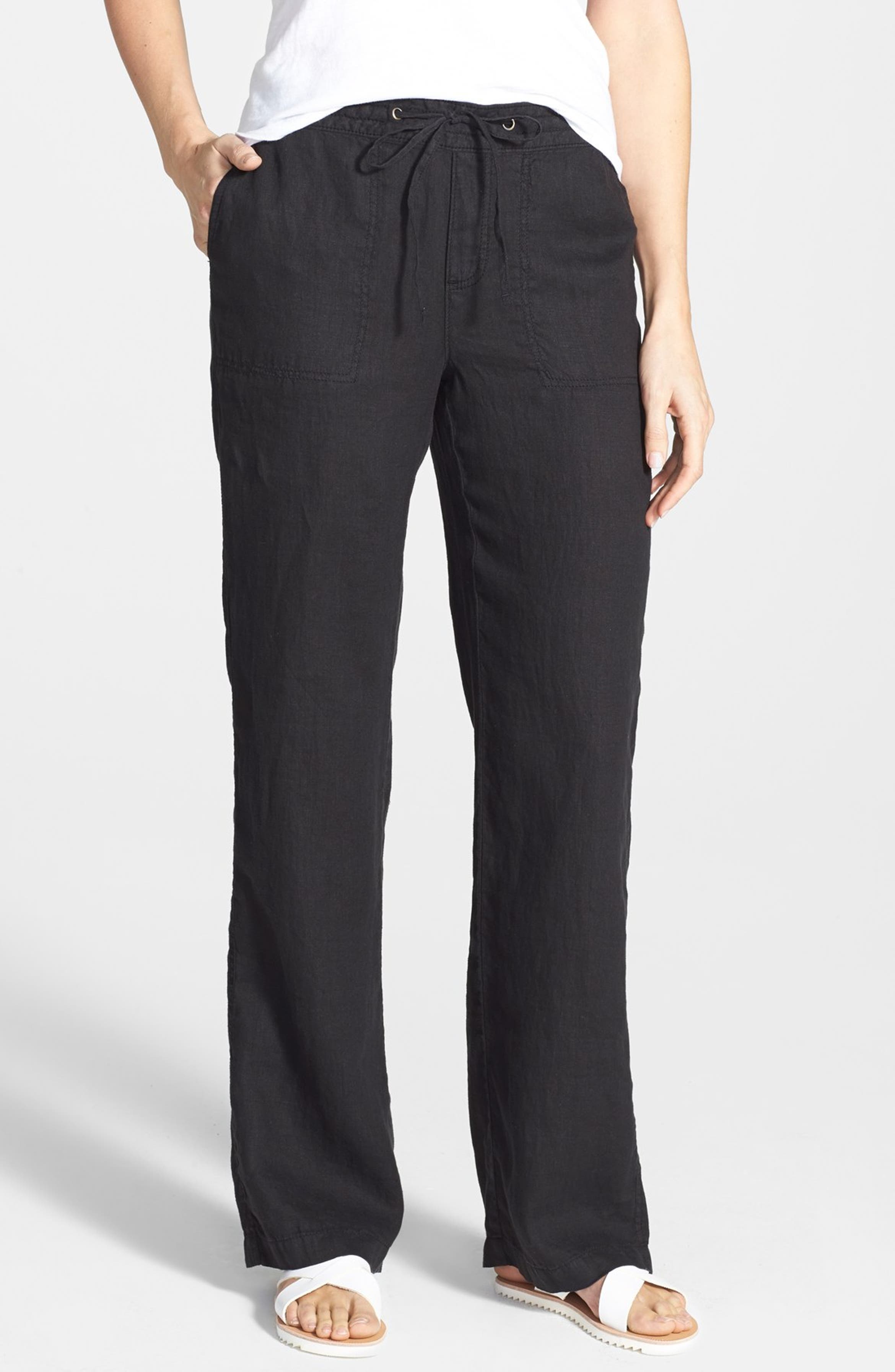 Caslon® Drawstring Linen Pants (Regular & Petite) | Nordstrom