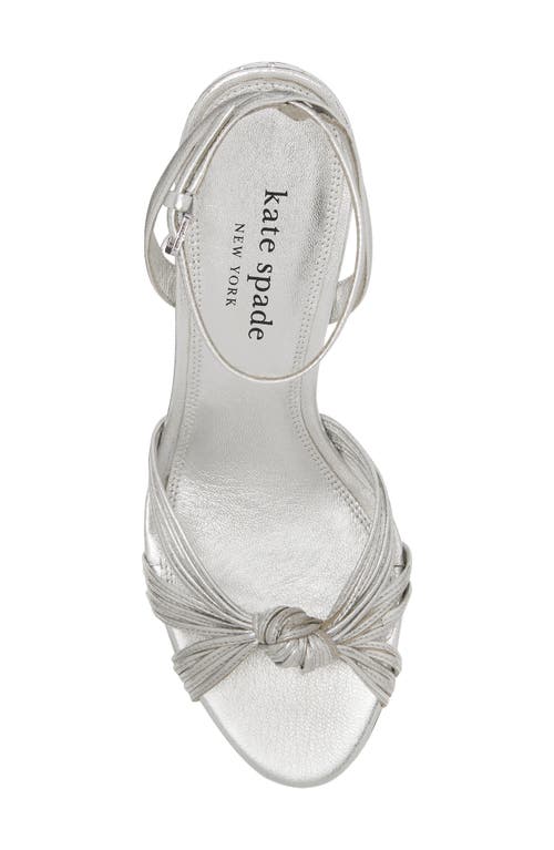 Kate Spade 90mm Leather Sandals In Silver