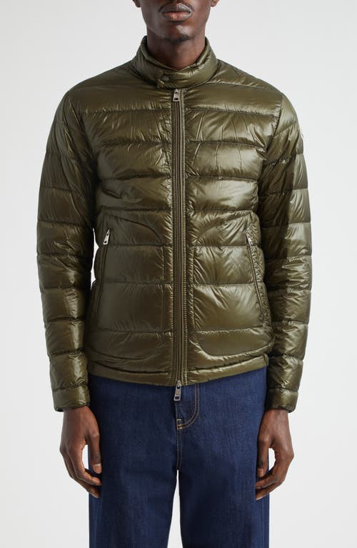 Moncler Acorus Quilted Down Puffer Jacket Olive at Nordstrom,