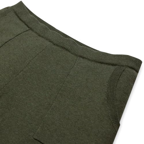 Hope & Henry Womens' Sweater Short In Olive Heather