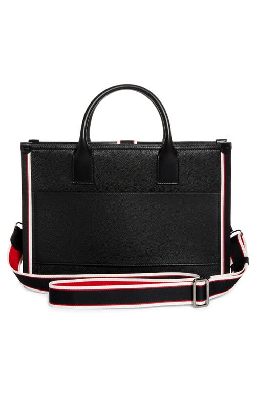 Shop Christian Louboutin Nastroloubi Fique À Vontade Calfskin Briefcase In Black/multi/black