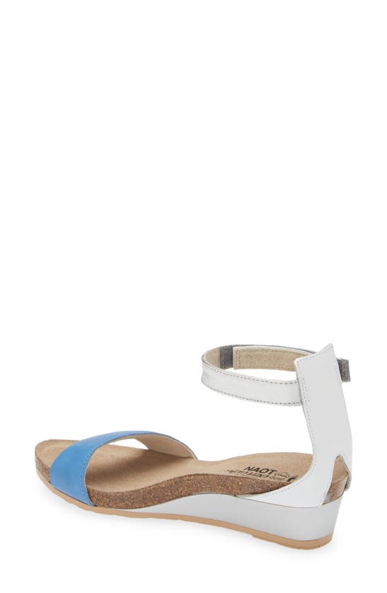 Naot 'pixie' Sandal In Sapphire Blue/ Silver/ White