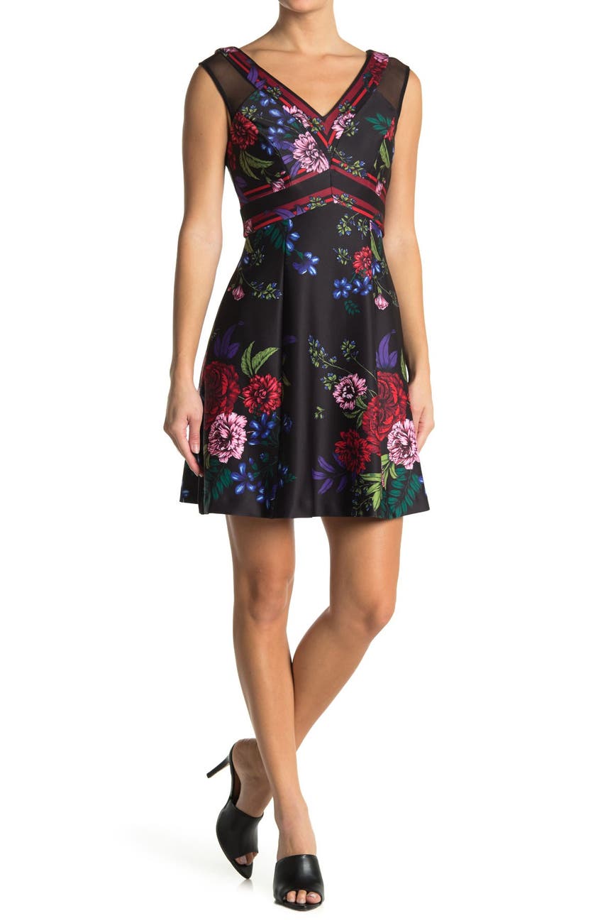 GUESS Floral Print VNeck Dress Nordstrom Rack