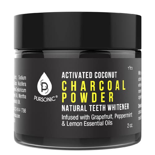 Pursonic Activated Coconut Charcoal Powder Natural Teeth Whitener In Multicolor
