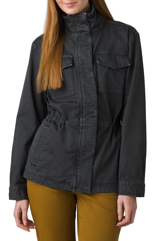 Sancho Organic Stretch Cotton Utility Jacket in Charcoal