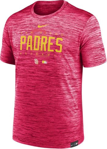 Nike Pink San Diego Padres City Connect Velocity Practice Performance T-Shirt
