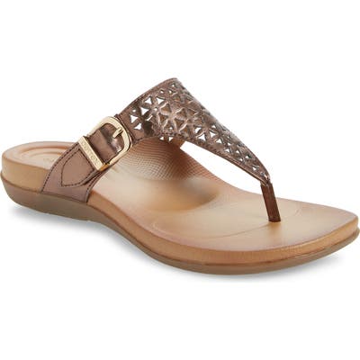 Aetrex Rita Flip Flop - Metallic