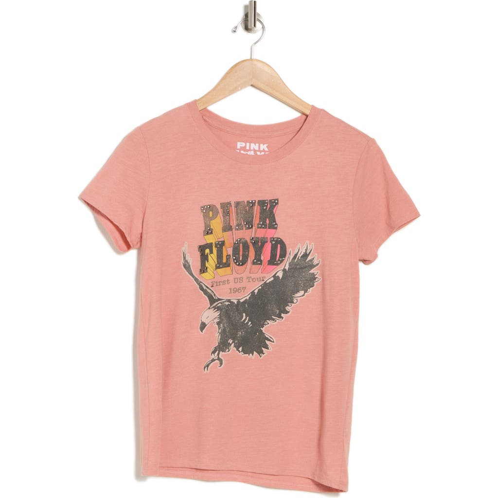 Shop Lucky Brand Pink Floyd Embellished Eagle Graphic T-shirt In Cameo