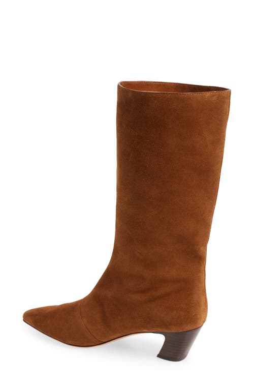 Loeffler Randall Cleo Suede Mid Boots In Cacao