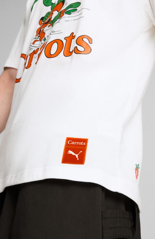 Shop Puma X Carrots Cotton Graphic T-shirt In  White