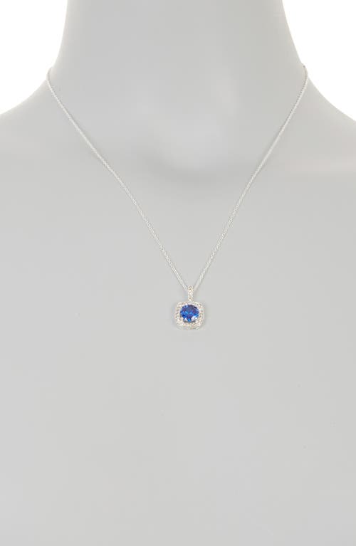 Danecraft Cz Cushoin Cut Pendant Necklace & Earrings Set In Silver