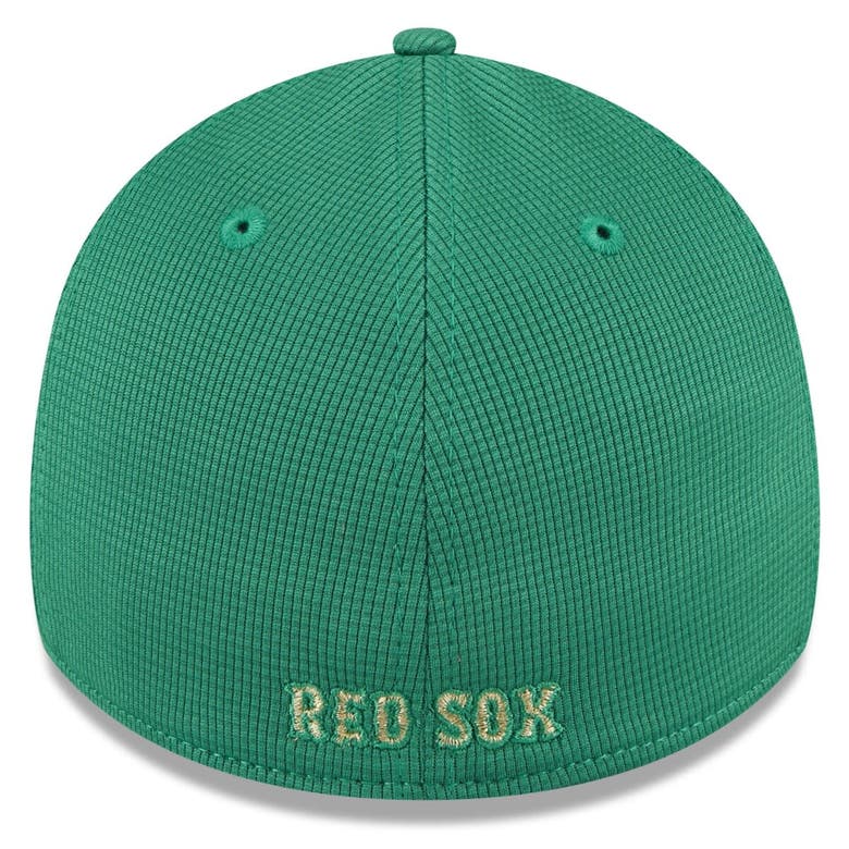 Shop New Era White/green Boston Red Sox 2024 St. Patrick's Day 39thirty Flex Fit Hat