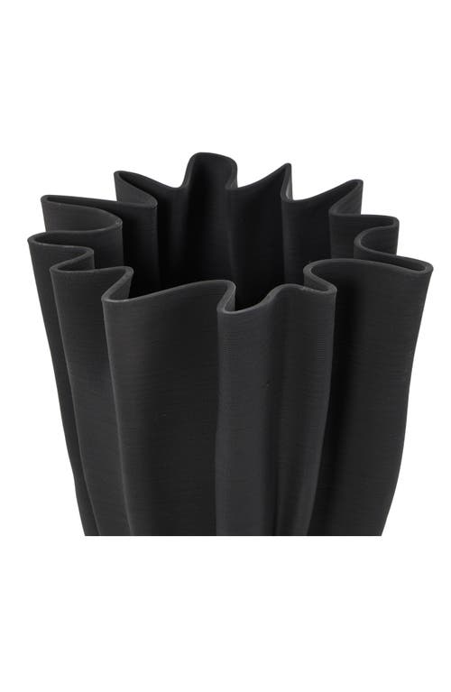 Vivian Lune Home Ceramic Vase In Black