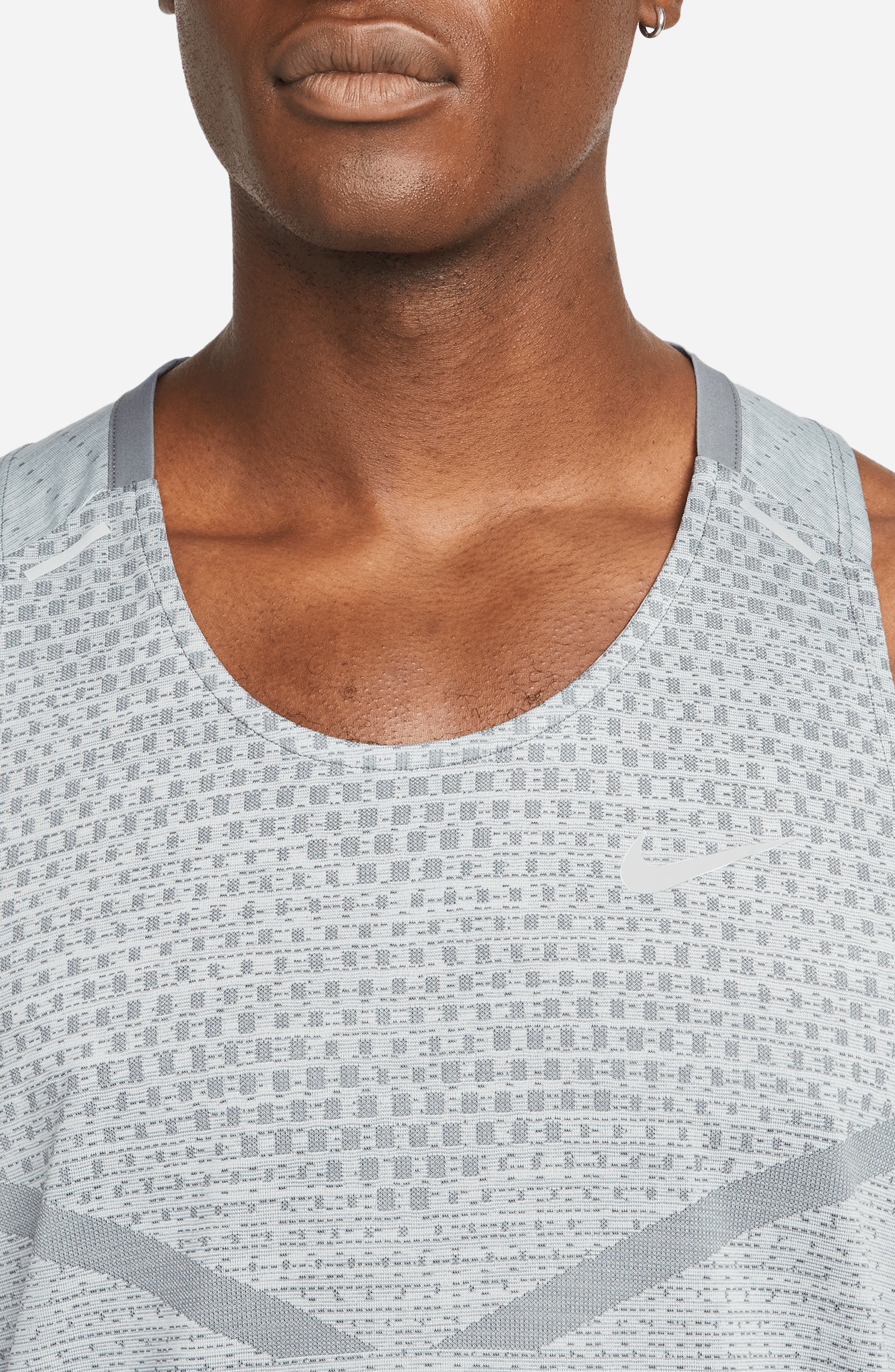 Nike Dri-FIT ADV Techknit Ultra Running Tank in Bright Cactus/lt