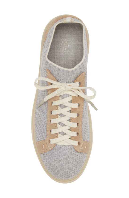 Shop Eleventy Knit Sock Sneaker In Light Grey