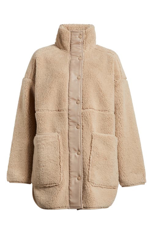Zella Cozy Faux Shearling Jacket In Tan Oxford