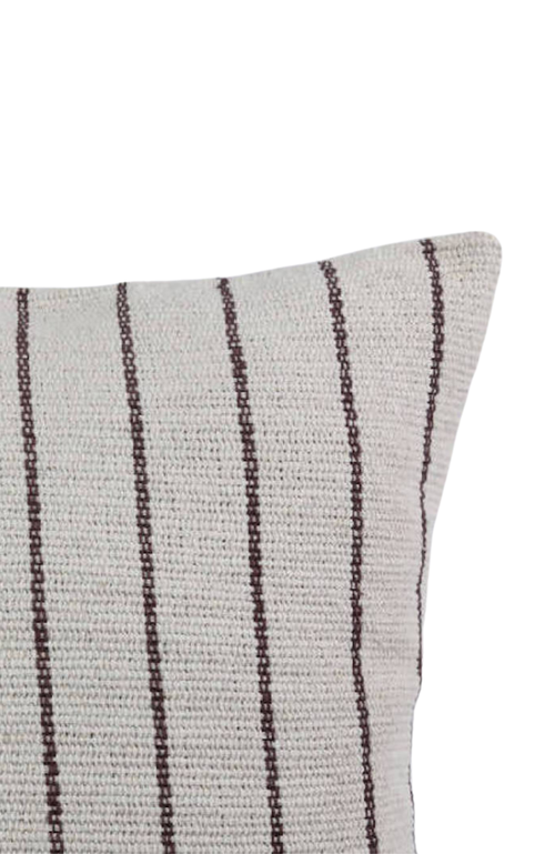 Manushi Cotton Striped Pillow In Beige
