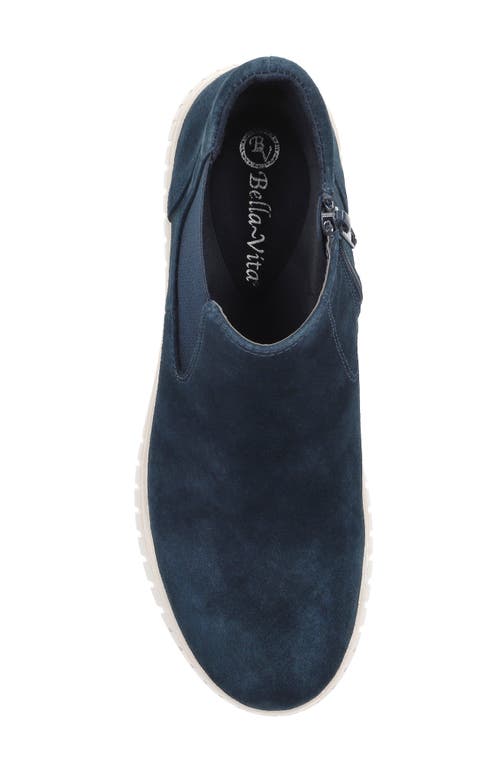 Bella Vita Kingly Bootie In Navy Kidsuede Leather