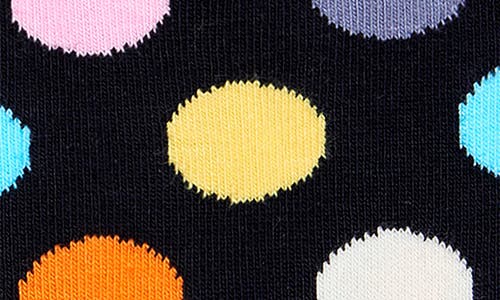 Shop Happy Socks Big Dot Socks In Black/silver