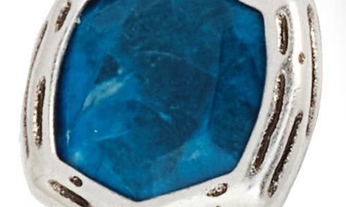 Kendra Scott Maura Hoop Earrings In Silver Indigo Magnesite