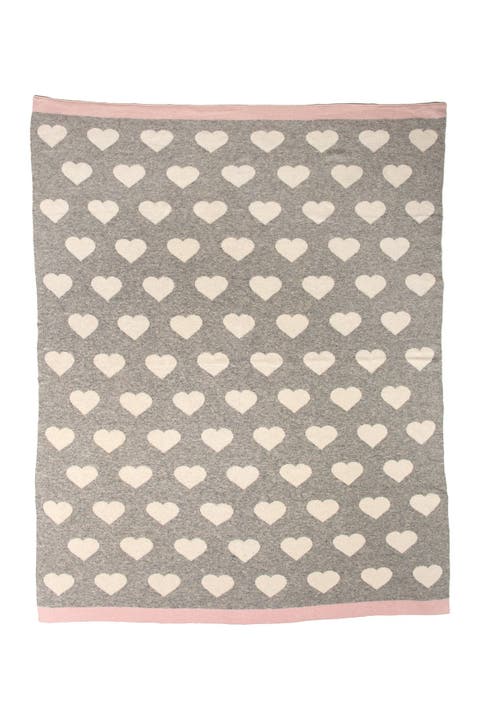 Heartcloud Transitional Light Grey Knitted 32" x 40" Baby Blanket