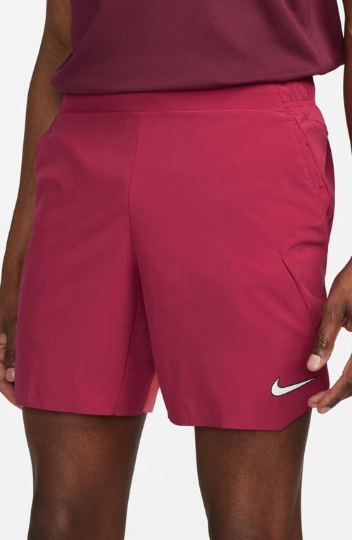 Shop Nike Court Dri-fit Slam Tennis Shorts In Noble Red/ember Glow/white