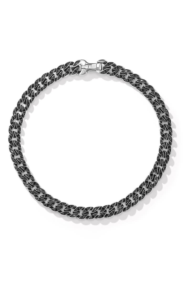 David Yurman Men's Pavé Black Diamond Curb Chain Bracelet | Nordstrom