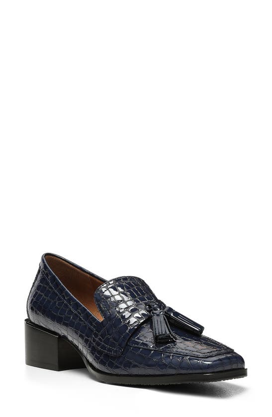 Shop Donald Pliner Avi Loafer Pump In Navy