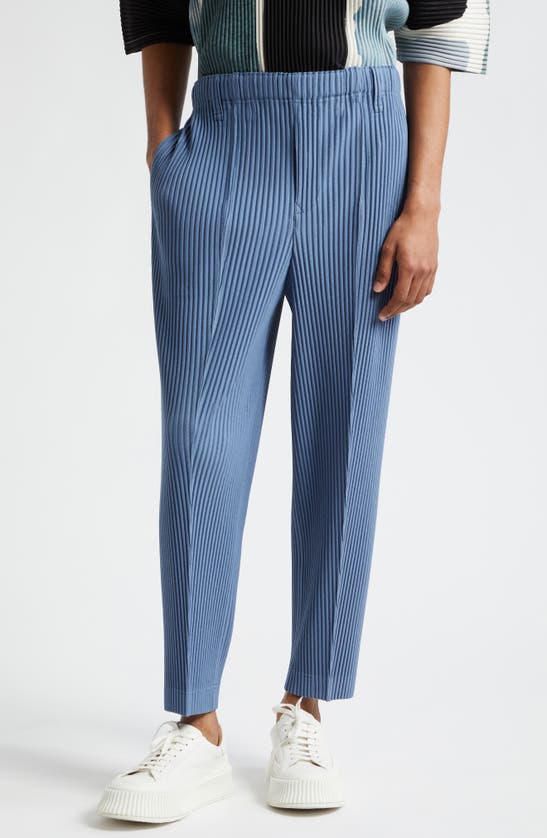 Shop Issey Miyake Homme Plissé  Compleat Pleated Trousers In Blue Gray