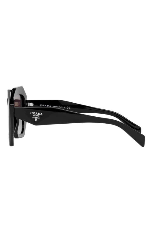 Shop Prada 53mm Gradient Angular Sunglasses In Black/grey Gradient