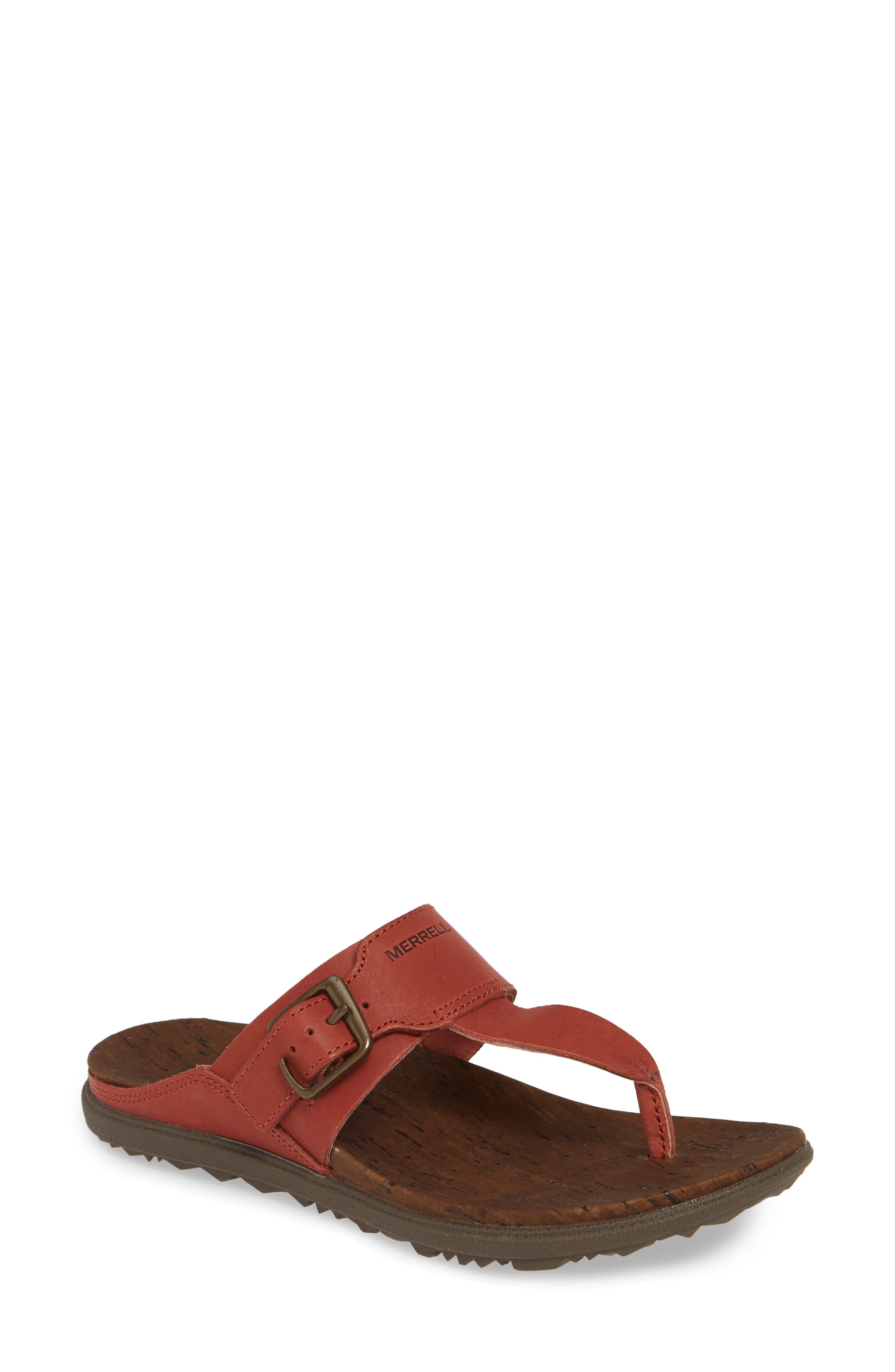 Merrell Around Town Flip Flop, Red