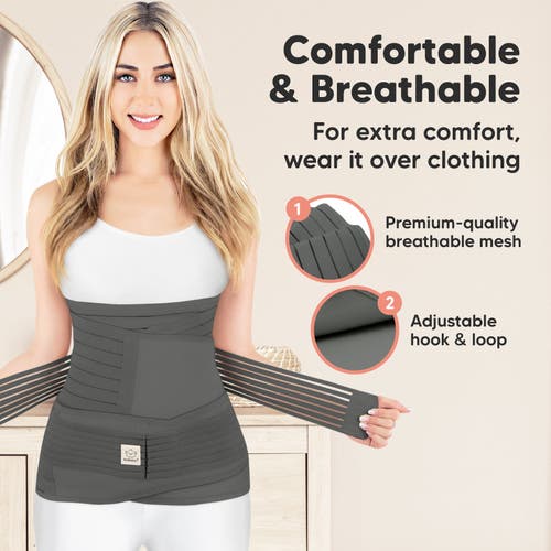 Keababies Revive 3-in-1 Postpartum Recovery Support Belt In Mystic Gray