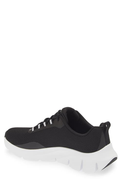 Shop Skechers Flex Comfort Sneaker In Black/white