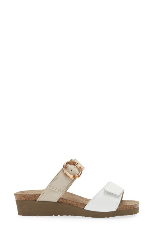Naot Anabel Wedge In Soft White/soft Ivory