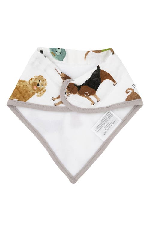 Shop Little Unicorn 4-pack Fleece & Cotton Muslin Bandana Bib In Woof