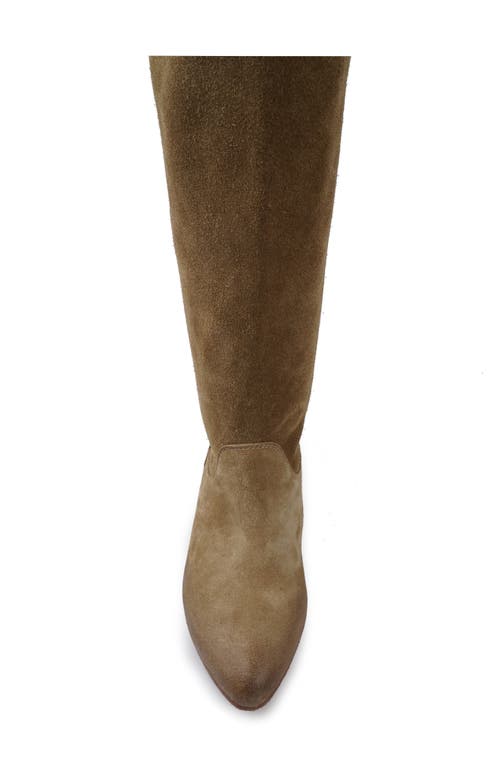 Zigi Hidden Wedge Boot In Sand Suede
