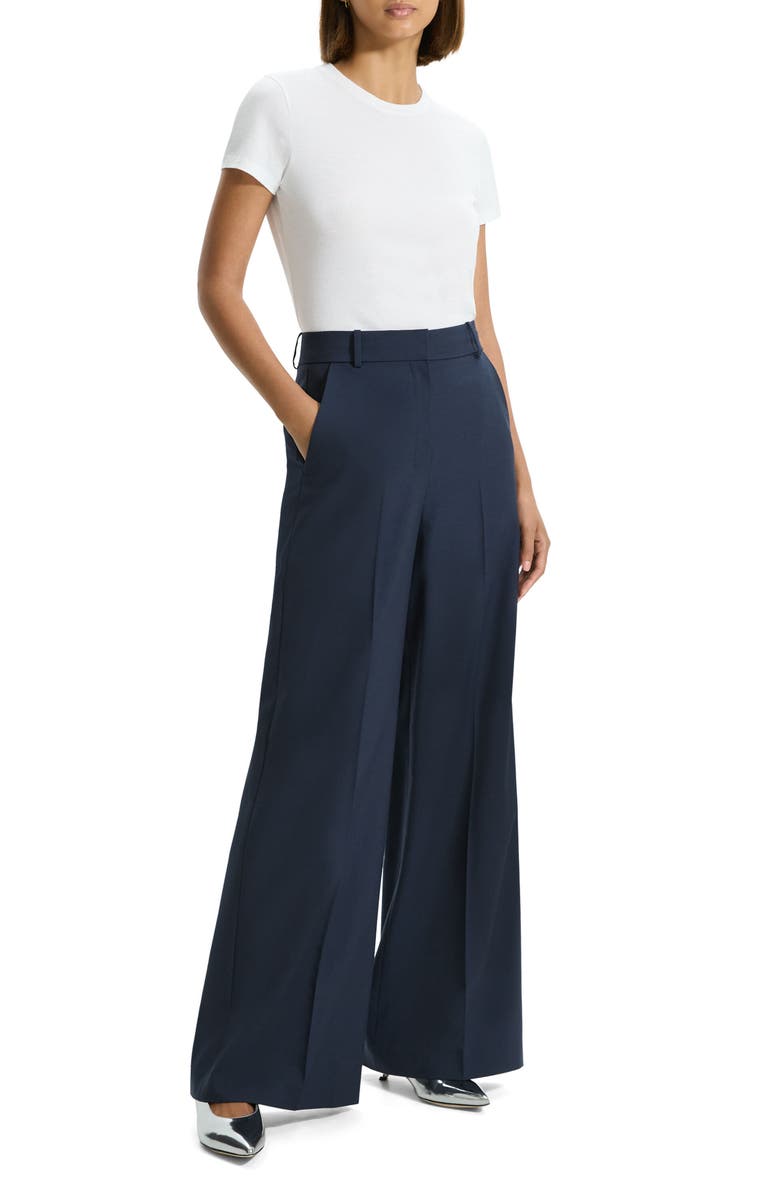 Theory Oxford Wide Leg Pants | Nordstrom