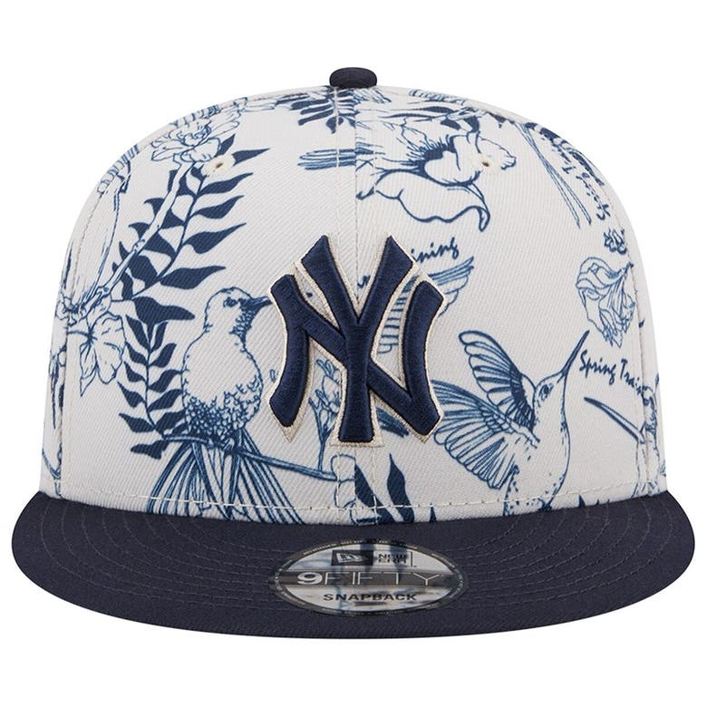 New Era White/navy New York Yankees Spring Training Bird 9fifty Snapback  Adjustable Hat