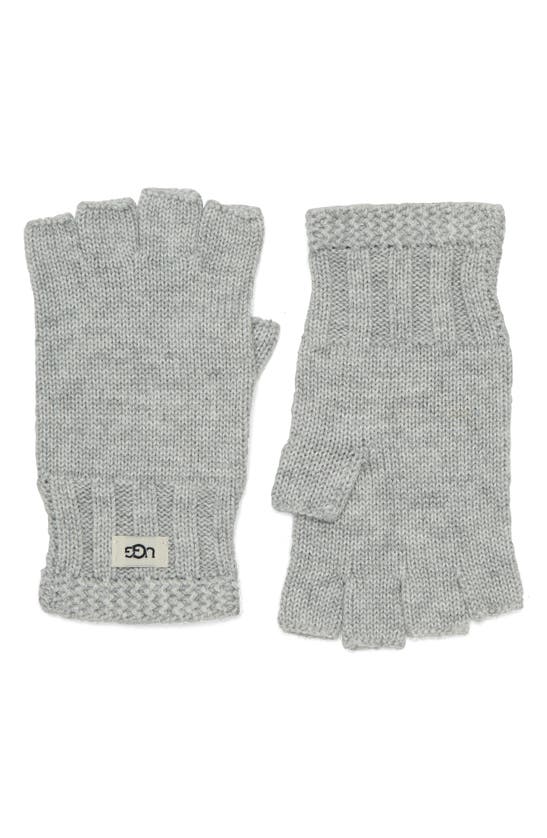 Ugg Knit Fingerless Gloves In Grey Heather ModeSens