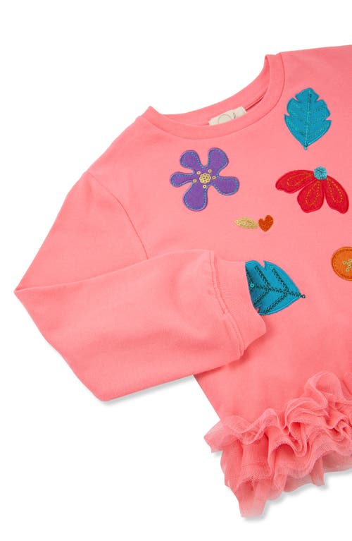 PEEK AREN'T YOU CURIOUS PEEK AREN'T YOU CURIOUS KIDS' MESH RUFFLE LONG SLEEVE SWEATSHIRT & LEGGINGS SET