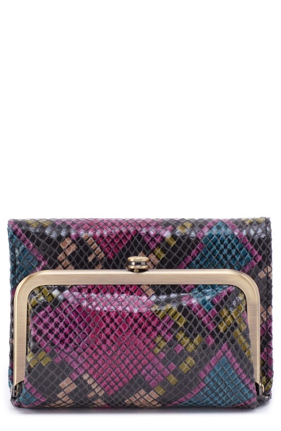 Hobo Robin Frame Wallet In Mosaic Snake
