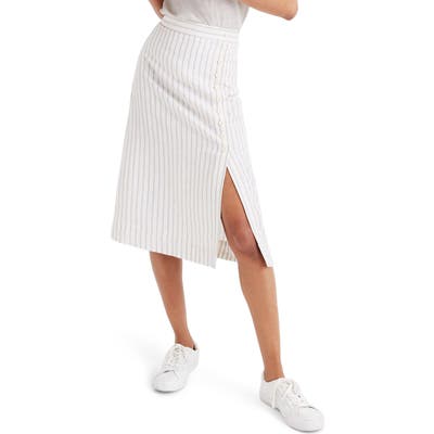 Madewell Side-Button Midi Skirt, Ivory